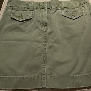 J. Crew Olive Mini Skirt